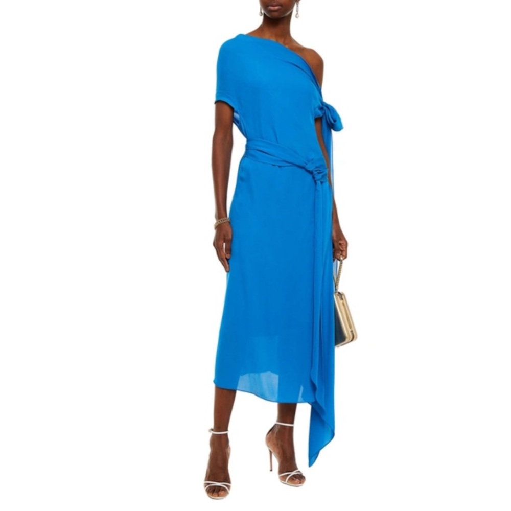 Roland Mouret Azure One-Shoulder Dress